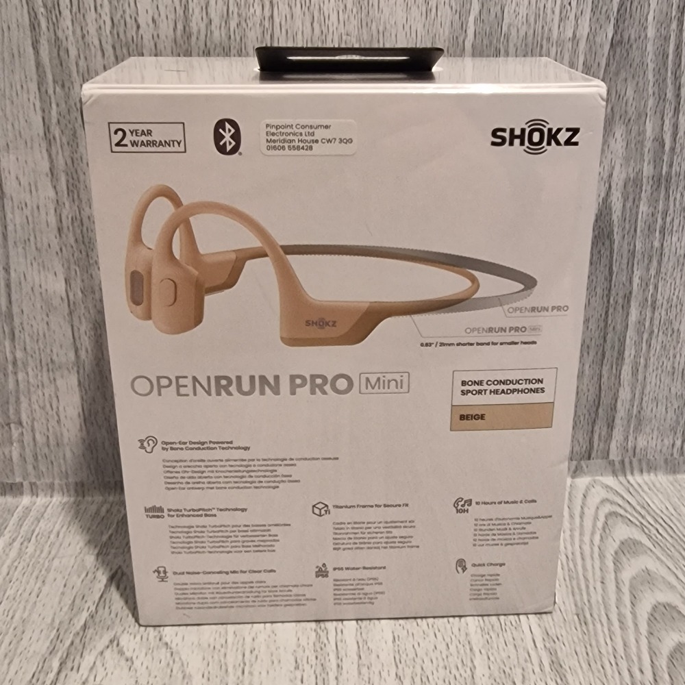 New Shokz OpenRun Pro Mini Beige S811 Bone Conduction Sport
